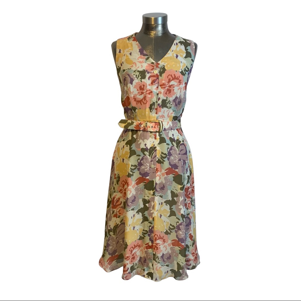 Vintage Gillian Spring Pastel Floral Dress